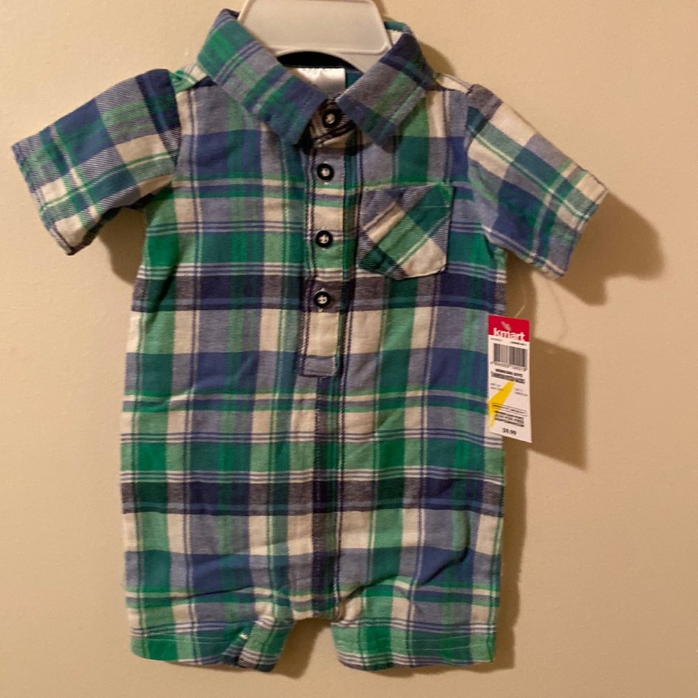 Little Wonders Boys Short Cotton Coverall